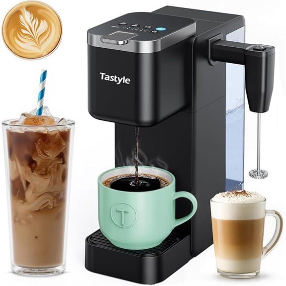 Single Serve Coffee Maker with Frother