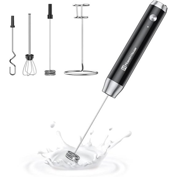 Maestri House Rechargeable Milk Frother with Stand
