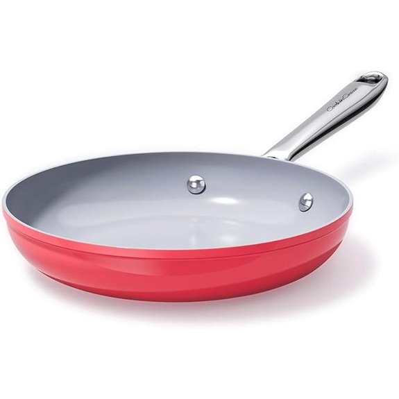 Nonstick Ceramic Frying Pan 10 Oven Safe Red
