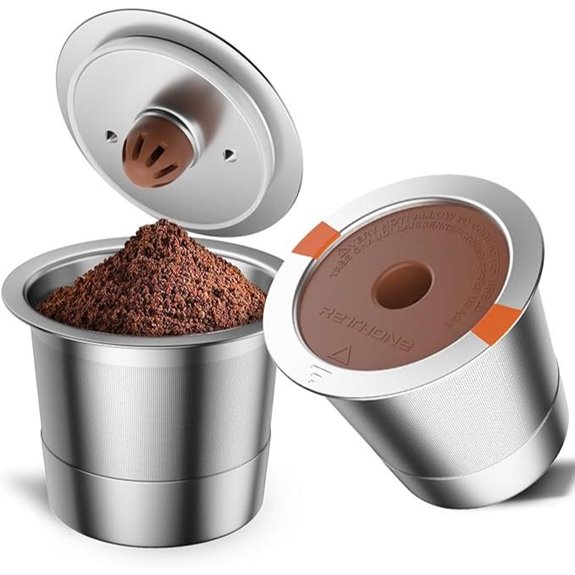 RETHONE Reusable Stainless Steel K Cups (2 Pack)