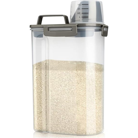 Rice Storage Container with Measuring Cup
