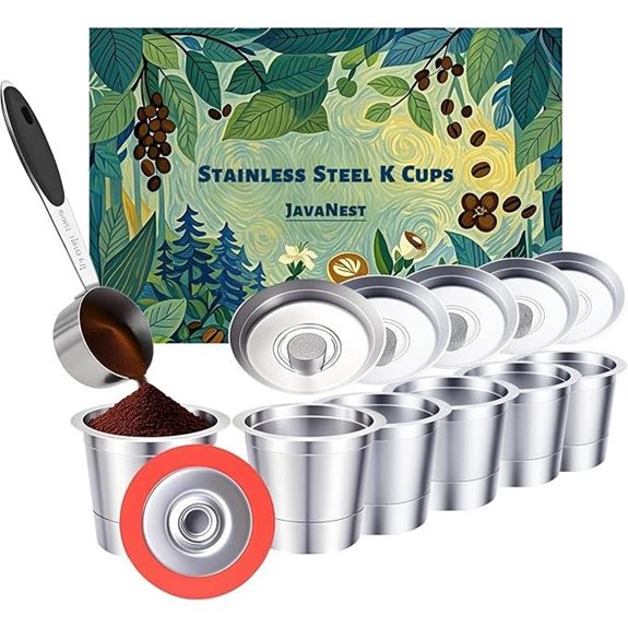 6 Pack Reusable Stainless Steel Coffee Pods for Keurig