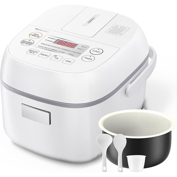 Toshiba 3-Cup Mini Rice Cooker with Fuzzy Logic