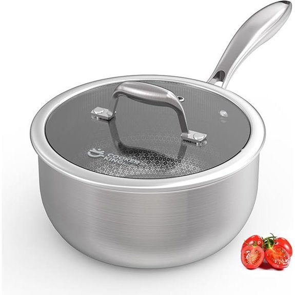 Cooker King 3Qt Stainless Steel Nonstick Saucepan