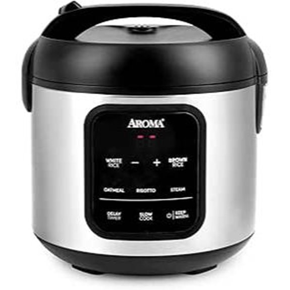 AROMA Digital Rice Cooker 2 Qt Multi-Function Stainless