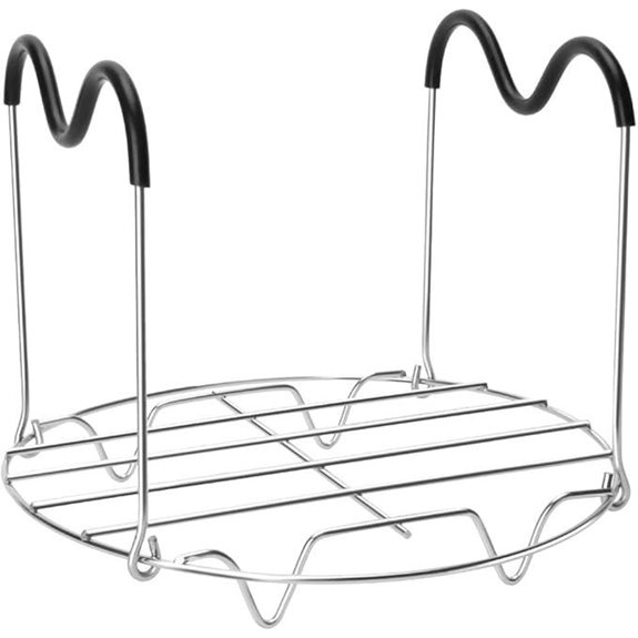 Stainless Steel Steamer Rack with Heat-Resistant Handles
