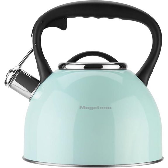 MAGEFESA Esmeralda Stainless Steel Whistling Tea Kettle