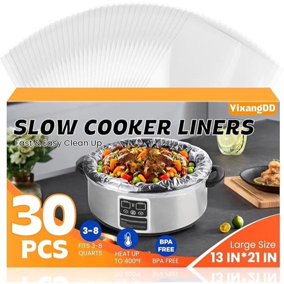 30 Pack Slow Cooker Liners 13x21 Disposable Bags
