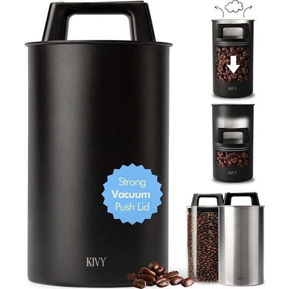KIVY Vacuum Coffee Canister with Airtight Seal