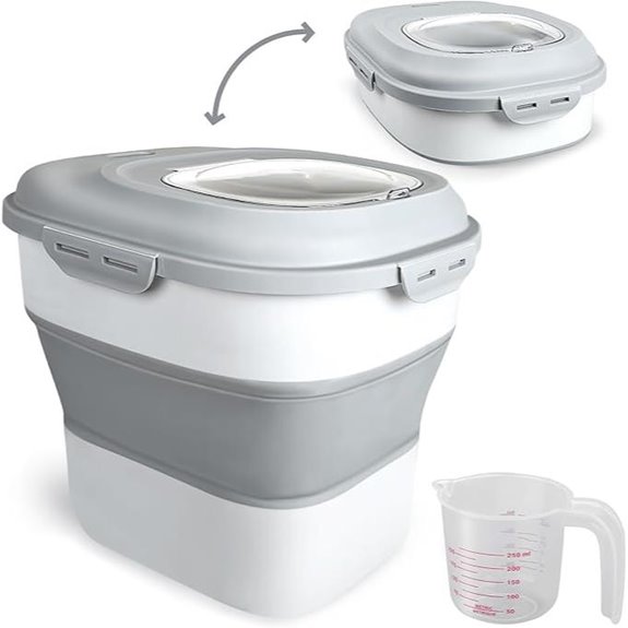 Cereal and Pet Food Storage Containers with Wheels