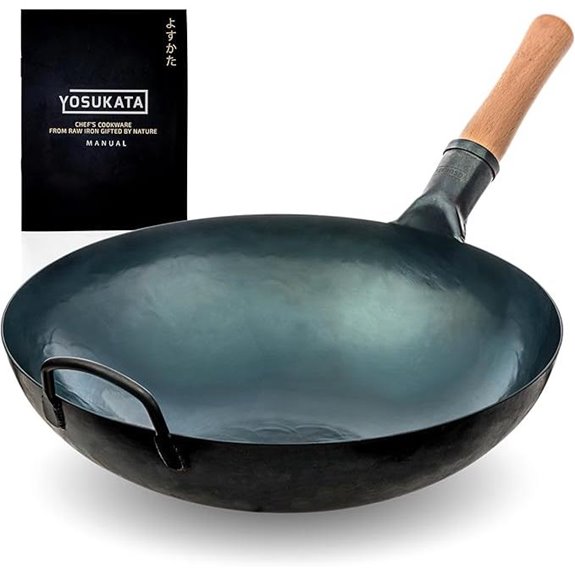 YOSUKATA 14” Carbon Steel Wok Pan