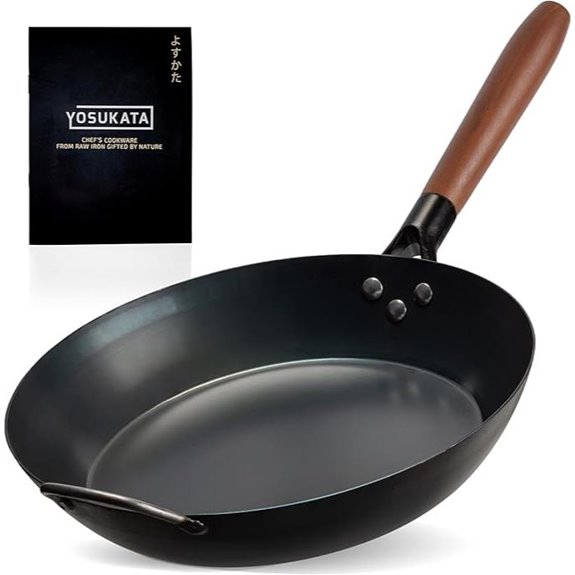 YOSUKATA 11.8 Carbon Steel Non-Toxic Frying Pan
