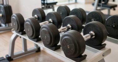 top space saving dumbbells