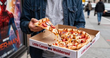 Little Caesars launches Webberoni Pizza for new Spiderman film