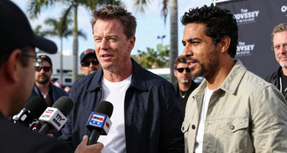 Matt Damon & John Leguizamo Kick Off ‘The Odyssey’ Press Tour at Miami Photo Call