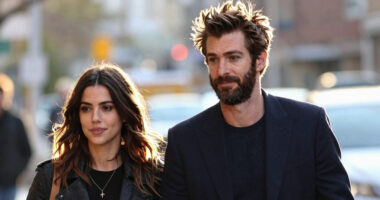 Andrew Garfield Rocks Bushy Hair and Beard as He and Girlfriend Monica Barbaro Pack on the PDA at Wimbledon