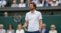 Andrew Garfield Sports Long Hair for Wimbledon Date with Girlfriend Monica Barbaro
